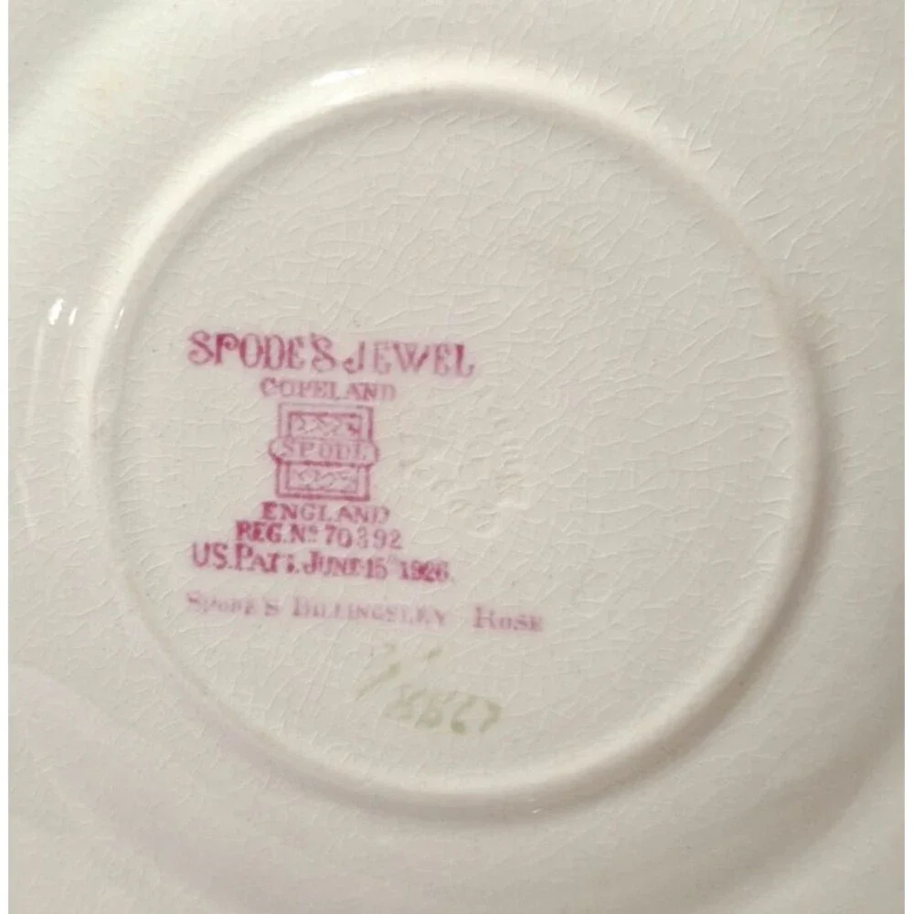 3 VTG Spode's Jewel Copeland Billingsley Rose Saucers 5 3/4